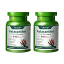 2 flessen Astaxanthine 6 mg, Premium Astaxanthine Supplement met Antioxidant activiteit, Ondersteunt oog, huid, gewrichts- en immuunsysteem gezondheid. Verse Microalgen Bron, Niet-GMO, glutenvrij - 120 softgels