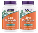 Nu Supplementen, Zink Picolinaat 50 mg, Ondersteunt Enzyme functies, Immune Support, Non-GMO, Kosher, Geschikt voor Veganisten - 240 Vegetarische Capsules (pakket van 2)