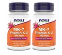 Nu Supplementen, MK-7 Vitamine K-2 100 mcg, Cardiovasculaire Ondersteuning*, Ondersteunt Bone Health*, 180 Veg Capsules (verpakking van 2)