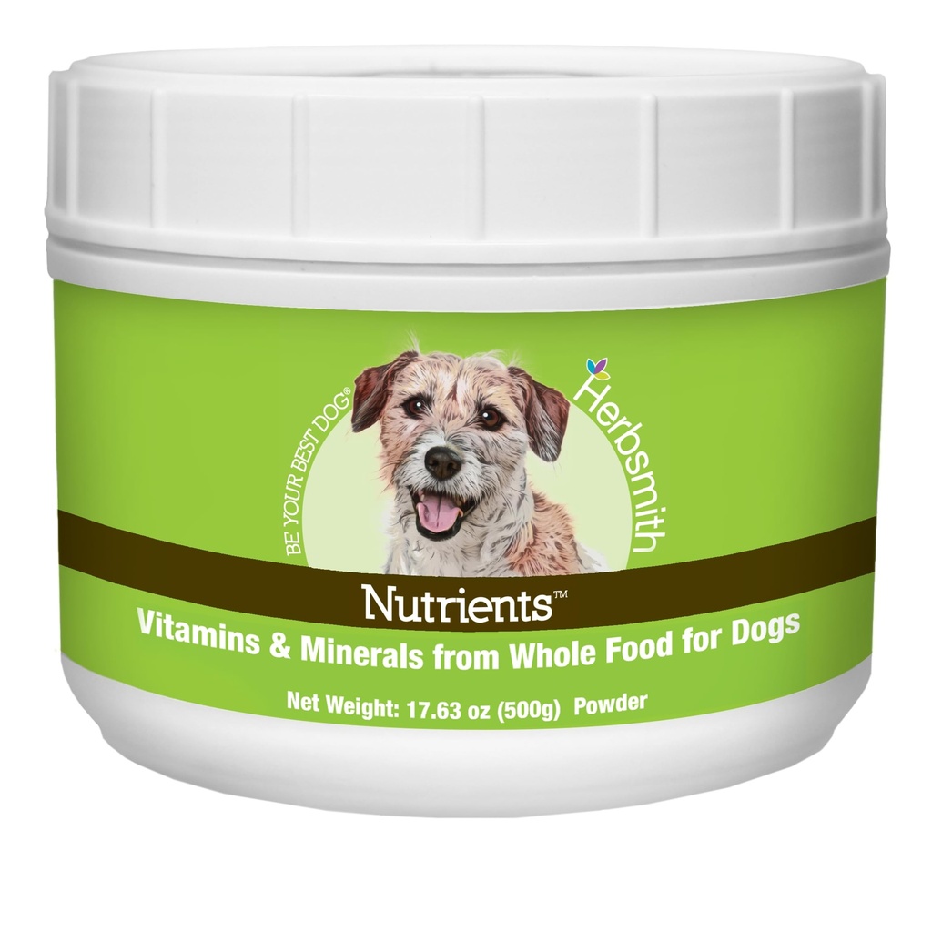 Herbsmith Nutriënten Superfood Honden Multivitamine Met vitamines en mineralen van Whole Foods Boost Kibble of DIY Raw met antioxidanten voor Puppies naar Senioren - 17,63 oz