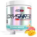 EHP Labs OxyShred Pre Workout Powder - Preworkout Powder with L Glutamine & Acetyl L Carnitine, Energy Boost Drink - Bahama Breeze/Beach, 60 Servers