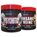 Psychotische, en Insane Veinz, Pre Workout Stack (Gummy Candy en Unflavored)