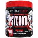 Insane Labz Psychotisch, High Stimulant Pre Workout Powder, Extreme Lasting Energy, Focus and Endurance met Beta Alanine, Creatine Monohydraat, DMAE, 60 Srvgs, Fruit Punch
