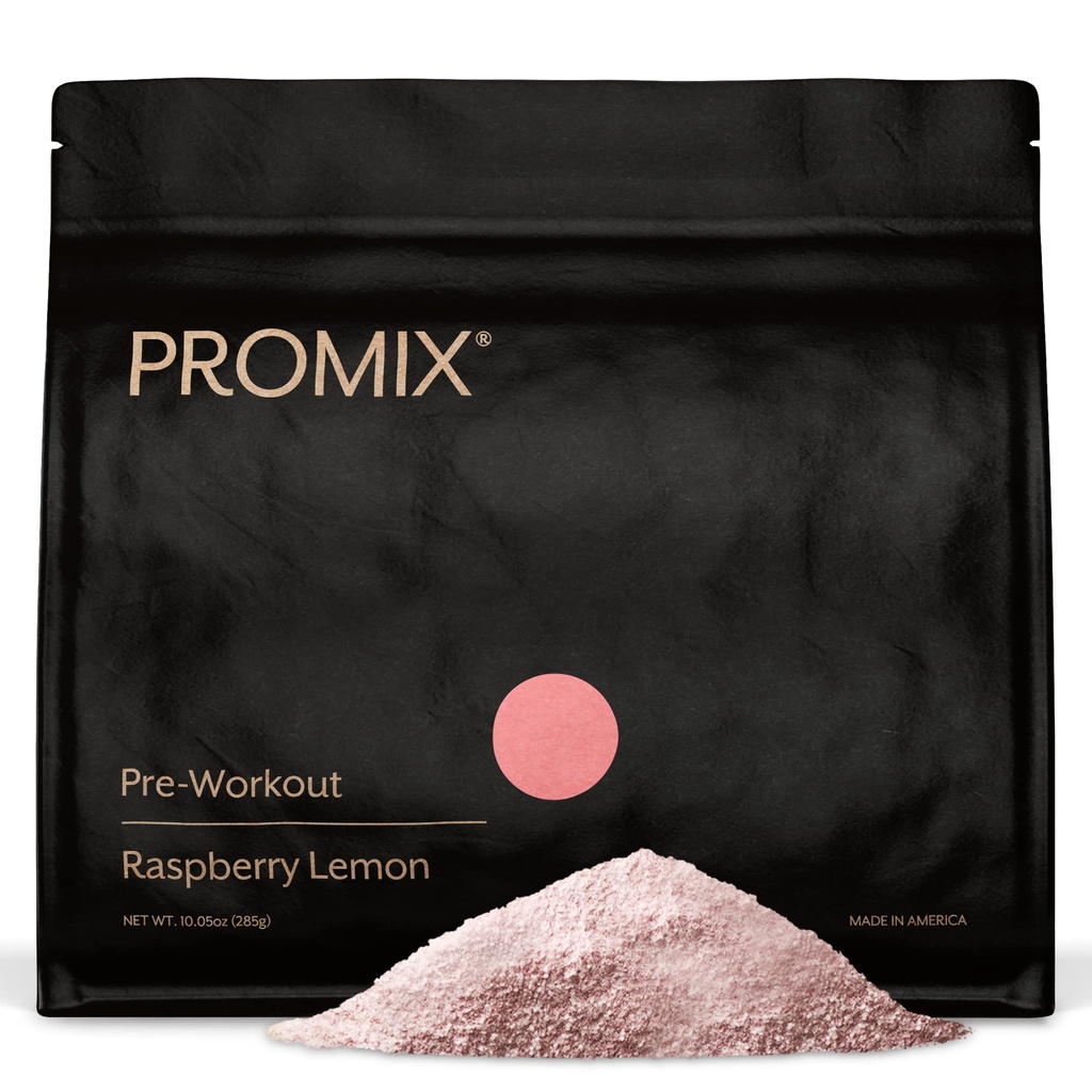 ProMix Nutrition Pre-Workout Powder, Raspberry Lemon - Maximize Focus - Helpt spier Gain, Endurance & Enhanced Energy - Vitamine B12, Cafeïne, Beta-Alanine & L-tyrosine - 30 porties (pakket van 1)