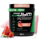 Pre JYM Stim Gratis Watermeloen Aardbei Pre-Workout Powder, Creatine, Geen Cafeïne, Citrulline, Betaine, BCAA's, Taurine, Alpha-GPC, Huperzine, 30 porties