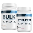 Transparante labs Bulk pre-workout poeder (30 porties, Peach Mango) & Stim-free pre-workout poeder (30 porties, aardbeien limonade)