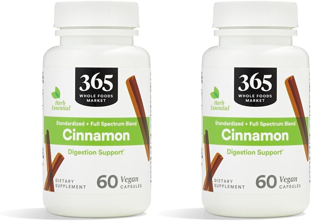 365 Door Whole Foods Market, Cinnamon, 60 Count (pack of 2)