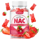 softbear NAC Gummies for Kids & Adults, NAC Supplement 1000mg N Acetyl Cysteine Ondersteunt Lung & Liver Health, Antioxidanten & Immune System, Strawberry Flavor 60 Tel.
