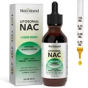 Liposomal Liquid NAC Drops, NAC Supplement N-Acetyl Cysteine, NAC 600 mg met melkdistel & quercetine voor volwassenen & kinderen, lever & long, immuun & antioxidant ondersteuning, huid & cellular Health, 2 Fl Oz