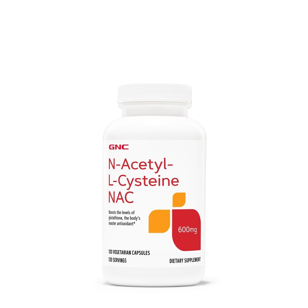GNC N-Acetyl-L-Cysteine NAC 600mg - 120 Vegetarische Capsules (120 porties)