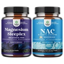 Bundle of High Absorptie Magnesium Sleep Supplement - Rest Support Magtein Magnesium L-Threonate & Apigenin Theanine en NAC Supplement N-Acetyl Cysteine 600mg- Hoge Absorptie NAC 600 mg Capsules