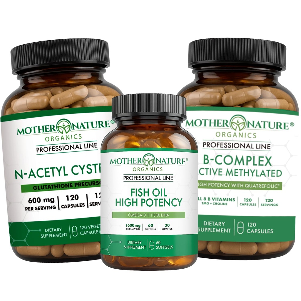 NAC + Omega-3 + B Complex Bundle 