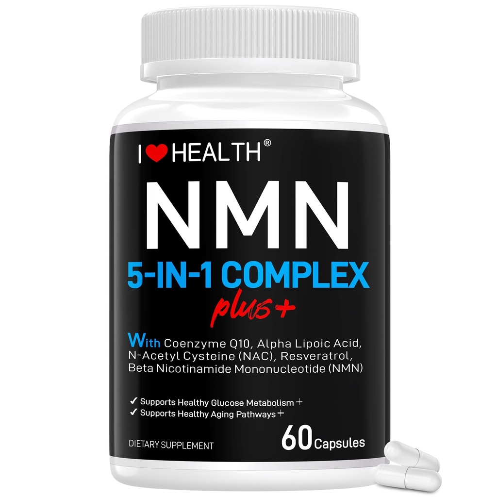 NMN Complex Plus+ for Women & Men with NAC, Alpha Lipoic Acid, CoQ10 & Resveratrol 