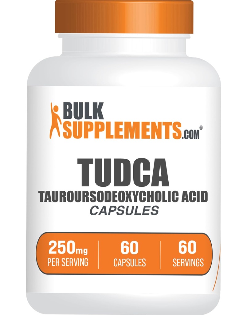 BulkSupplements.com TUDCA Capsules - TUDCA Supplement, Tauurourso deoxycholzuur, TUDCA 250mg voor leverondersteuning - Glutenvrij, 1 capsule per portie, 60 capsules (verpakking van 1)