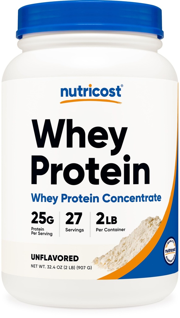 Nutricost Wei eiwitconcentraat (Unflavored) 2LBS - Glutenvrij & niet-GMO