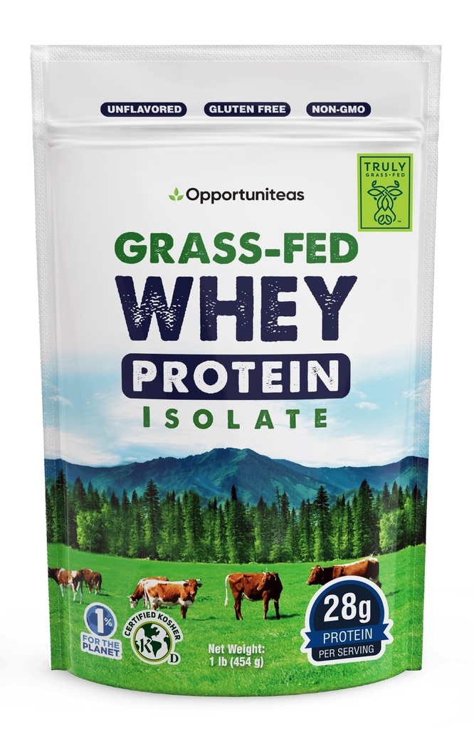 Opportuniteas Grass Fed Whey Isolate Protein Powder 