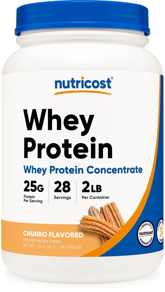 Nutricost Wei eiwit concentraat 2 LB Churro smaak - GGO-vrij, Glutenvrij