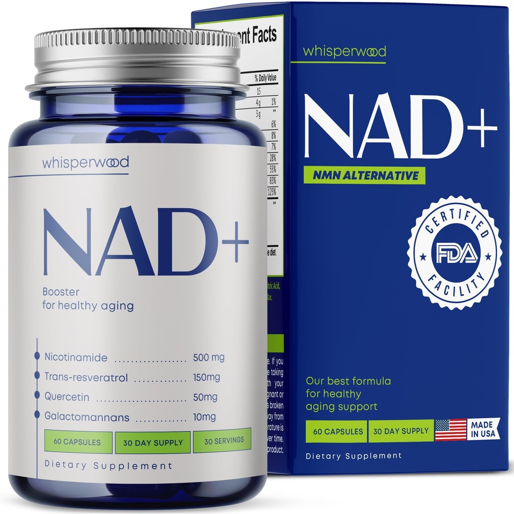 NAD+ Supplement - Nicotinamide Riboside, Resveratrol, Quercetin, Fenugreek