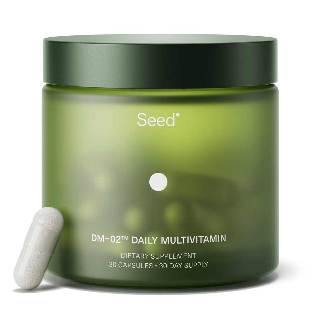 Zaad DM-02 Dagelijkse Multivitamine - 100% DV Essentiële Vitaminen en Mineralen voor Vrouwen en Mannen - Helpt vullen Dagelijkse Nutriënten Gaps - Immune, Bone, Haar, Huid & Nails Gezondheid - Vegan - 30 Capsules (30-Dag Supply)