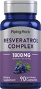 Piping Rock Resveratrol Complex | 90 Capsules | Ultra Potent Formula