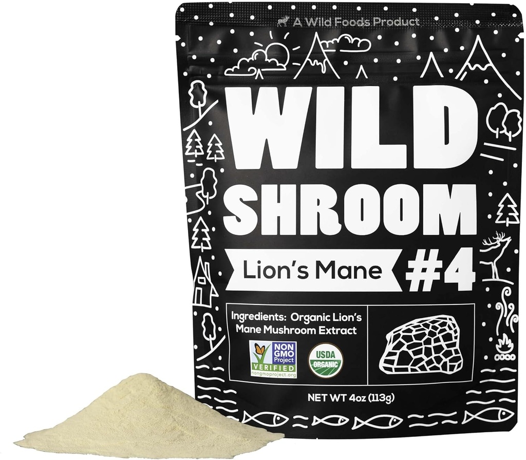Wild Foods Lions Mane Powder Paddenstoelen Extract 10:1 