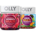 Olly Women's Multivitamin 90ct Berry & Kids Multivitamin + Probiotic Gummy 70ct Berry - Digestive Support, Vitamins A, D, C, E, B & Zinc - Daily Health Duo
