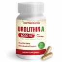 Urolithin A Supplement 1000mg with NAD+ & CoQ10 - Made in USA - Optimized Absorption with Piperine & Resveratrol - Mitochondrial Support for Men & Women - Healthy Aging - 60 Capsules