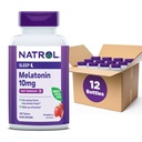 Natrol Snel oplossen Melatonine 10 mg, Melatonine Supplementen voor Rustige Slaap, Slaap Ondersteuning voor Volwassenen, 100 Aardbei-gearomatiseerde Melatonine Tablets, Tot een 100 dagen aanbod