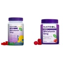 Natrol Kids Melatonine 1mg 140 Berry Gummies & Volwassenen Melatonine 5mg 90 Aardbei Gummies Slaaphulp