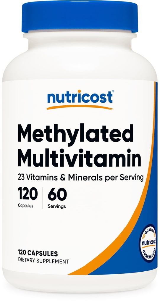 Nutricost Gemethyleerde multivitamine 120 capsules, 60 porties - 23 vitamine & mineralen per portie