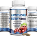 Hawthorn Berry 4:1 Extract (120 capsules) Immuunsysteemondersteuning, Super Antioxidant, Hawthorn Berry Capsules Geconcentreerd uit 2660mg Bessen