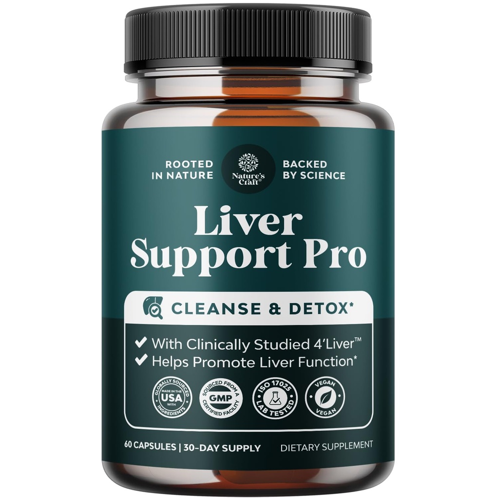 Pro Lever Ondersteuning Supplement - 2X effectiever dan melk distel - Geavanceerde lever Gezondheid Supplement met klinisch getest 4 • Liver Cleanse Detox & Reparatie Ondersteuning - 60 Tellen (pakket van 1)