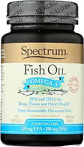 Spectrum Essentials Fish Oil, 1000 mg, 100 Softgels