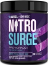 Jacked Factory X John Wick - Nitrosurge Wick Pre Workout Supplement - Intense Energie, Battle-Ready Focus, niet te stoppen inzet, en Sheer Will - 30 Servings, Baba Yaga Blue Raz