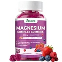Magnesium Complex Gummies 500mg - Magnesium Glycinate, Citrate, Malate with Vitamin D3, C, B6, B12, Zinc & Calcium, Magnesium Chewable Supplement for Calm, Muscle, Mood Support - Vegan 60 Count