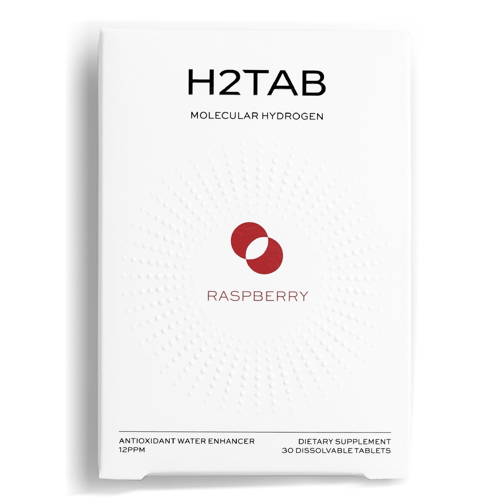 Molecular H2TAB Hydrogen Water Tablets with Magnesium -12 PPM Hydrogen Tablets for Drinking Water -Rich in Antioxidants, Supports Cellular Health, Recovery & Cognitive Function (30 Counts, Raspberry)