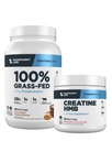 Transparante Labs Grass-Fed Wei eiwitisolaat (30 porties, chocolade PB) & Creatine HMB (30 porties, aardbeien limonade)