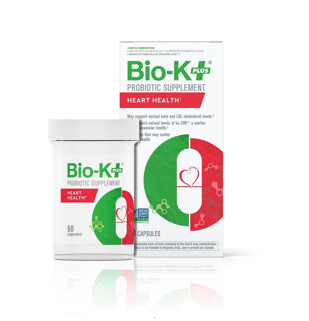 Bio-K+ Probiotica voor de gezondheid van het hart met Limosilactobacillus reuteri LRC 