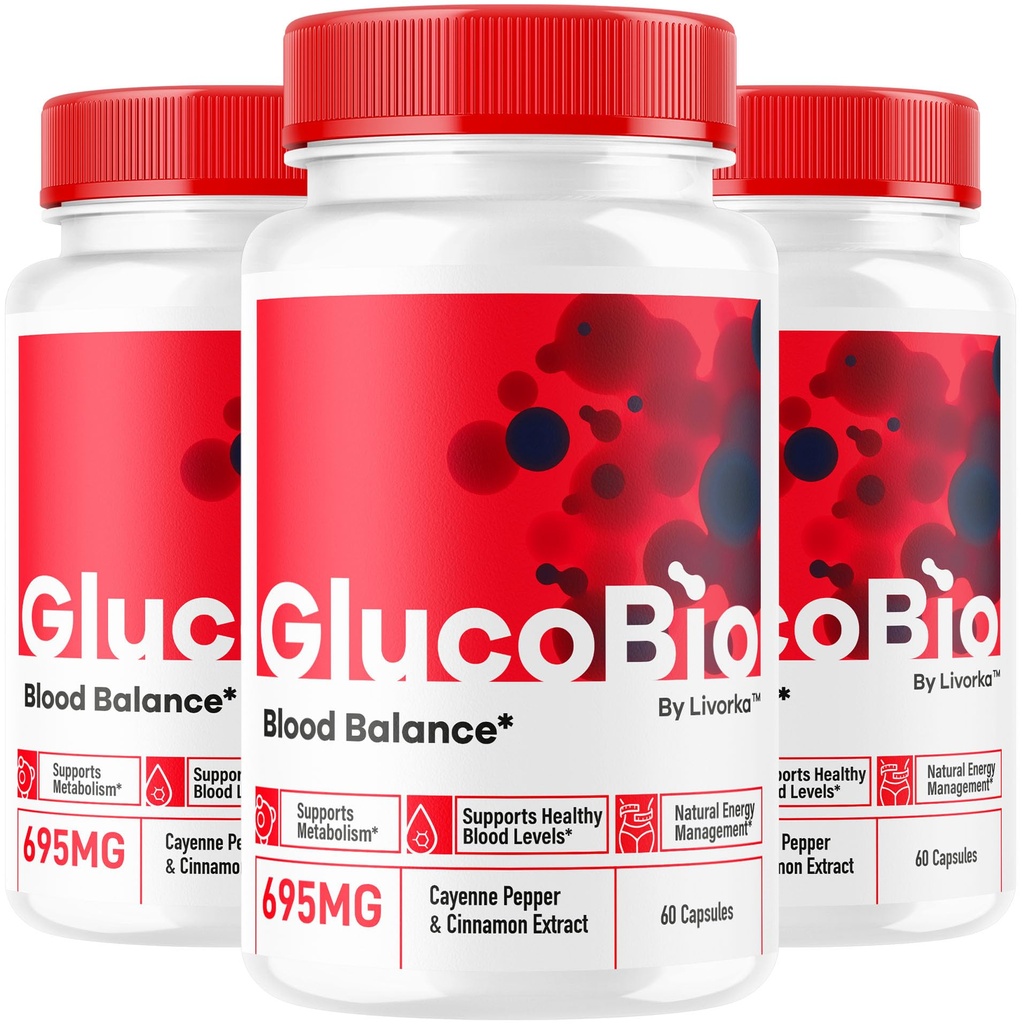 (3 Pack) GlucoBio Capsules - Officiële Gluco Bio Support Pillen, Geavanceerde formule voor algehele balans, GlucoBio Pillen, GlucoBio Supplement, Glucovio Reviews, 90 Capsules voor 3 maanden