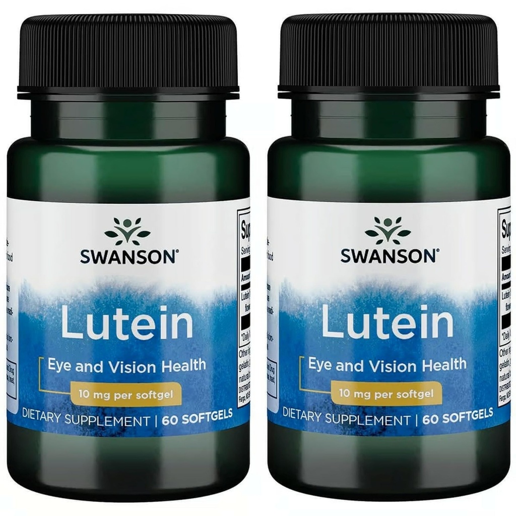 Swanson Lutein 10 Milligrammen 60 Sgels (2 Pack)