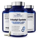1MD Nutrition NAC Supplement N-Acetyl Cysteine - NAC 600 mg - Antioxidant Ondersteunt Detox en Glutathion Productie - N Acetylcysteïne Respiratoire Supplement voor Lung Health - 60 Capsules