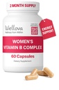 Vitamin B Complex Bevordert Energie, Hersenen & Hartondersteuning Vitamin B1, B2, B3, B5, B6, B7, B8, B9, B12, Vitamine C, Choline, Inositol, Superior Pure Organic Abouture 60 Capsules