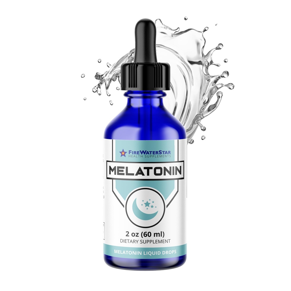 FWS Liquid Melatonine Drops voor volwassenen en kinderen - 99% Pure Bioactive Melatonine - Biologische, Niet-GGO, Vegan - Minimale Ingrediënten - Eenvoudige verstelbare dosering - Helpt om rustgevende slaap te bevorderen - 2oz