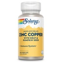 SOLARAY Zink Koper Aminozuurchelaat - Immune Support Supplement w/Chelated Zink 50mg - Bone, Skin, Heart Health en Thyroid Ondersteuning - met Jodium van Kelp, 60-Day Garantie, 100 Serv, 100 VegCaps