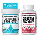 KEUZE Advanced Gut Health Bundle: 60 Miljard Probiotica 30ct + Digestieve Enzymen 60ct voor Digestieve, Gut, en Immune Health Ondersteunt Occasional Constipatie, Diarree, Gas, en Bloating