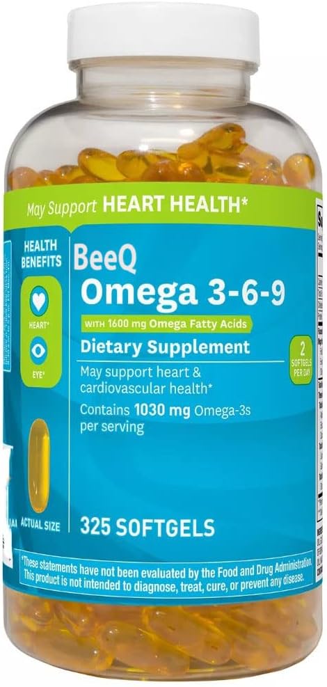 Omega 3-6-9 Dieetsupplement (325 ct.) May Support Heart & Cardiovascular Health* May Promote Eye Health