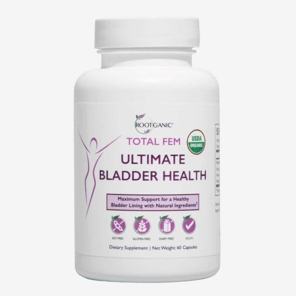 Total Fem Ultimate Bladder Health for Women with USDA Organic D-Mannose, Cranberry Powder, Uva Ursi and Hibiscus Flower Extract - Bladder Control and Urinary Tract Support - 30 Servings
