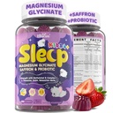 Kids Sleep Gummies No Melatonin- Magnesium Glycinate for Kids Teen w/ Saffron, Probiotic, L-Theanine, GABA, Chamomile, Methylate B6 B12 D3 for Best Sleep, Relax Brain & Muscle, Bedtime Unwind, 120 cts