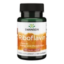 Swanson Vitamin B2 Supplement (Riboflavin) - Vitamin Supplement to Support Vision Health, Aid Thyroid Function, and Promote Energy Metabolism Support - (100 Capsules, 100mg Each)