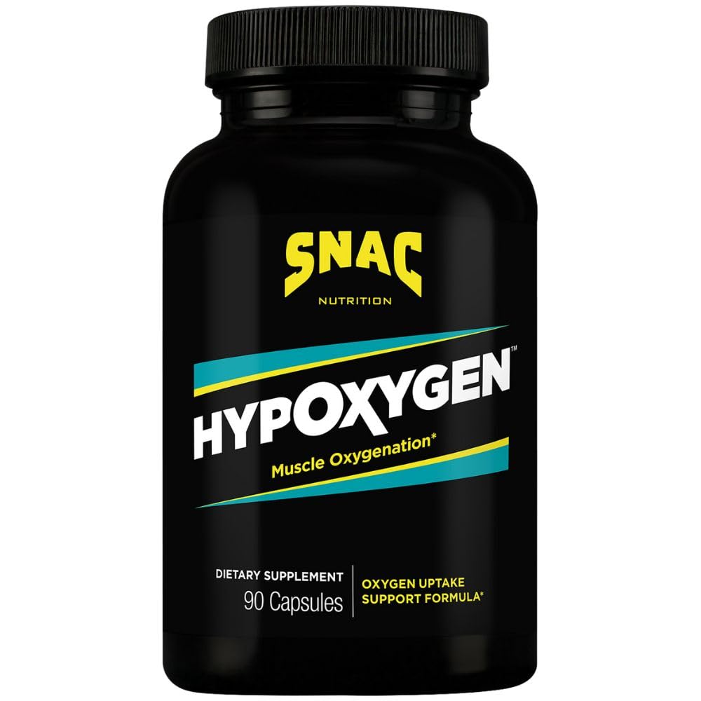 SNAC HypOxygen - Muscle Oxygenation Performance & Endurance Supplement, verbetert het lichaam VO2 Max & Assists with Recovery from High Repetition Oefening, 90 Veggie Capsules (45 Servers)